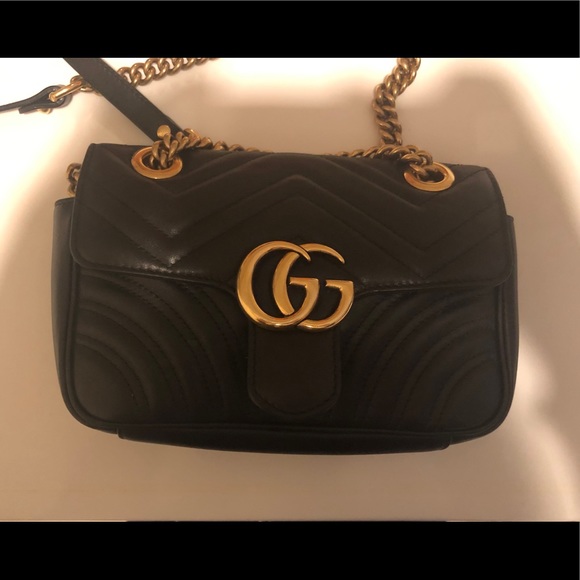 Gucci Handbags - GG Marmount mini bag black